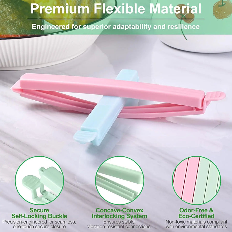 Food Bag Sealing Clips,20 PCS Plastic Bag Sealers Sticks Clips, for Snack Coffee Potato Chip Food Storage, 12cm