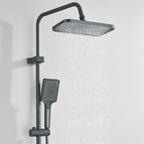 Rozin Black Smart Digital Display Shower Faucet Set Piano Style Rainlfall Bathroom System Grey Digital Mixer Tap Bidet Shower