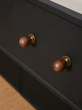 The Furniture Is Made Of Antique Walnut Wood With Solid Brass Small Handles Wardrobe Handles Kitchen Drawers Single-Hole Knobs