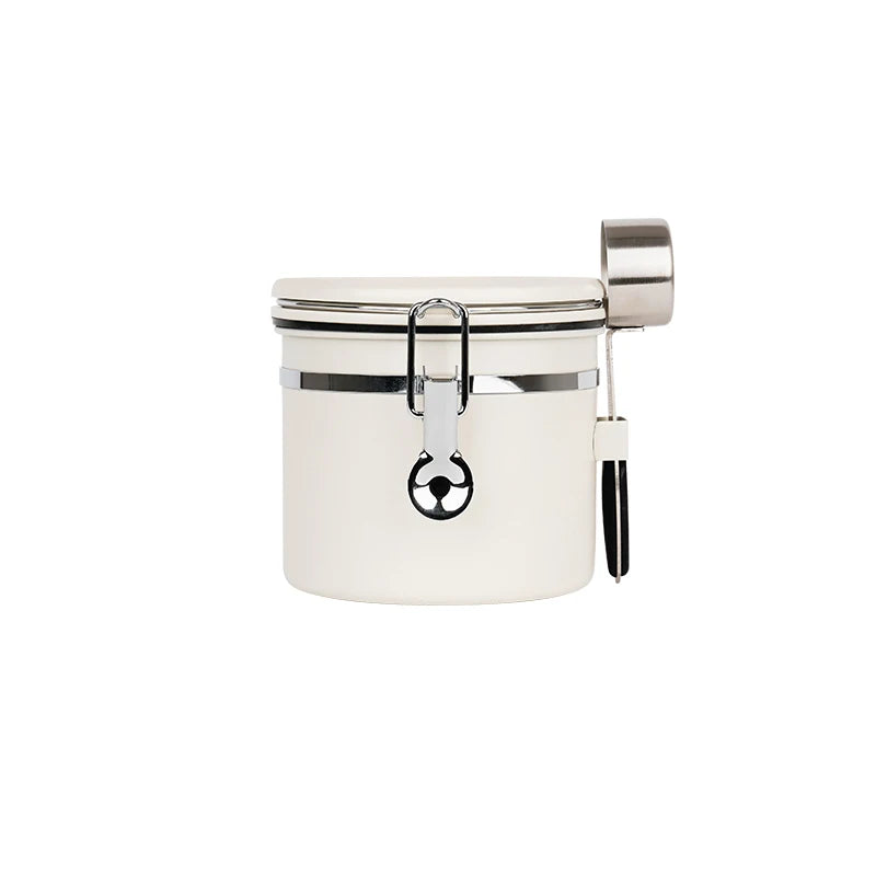 watchget 1.2/1.5/1.8L Airtight Canister Coffee Bean Storage One Way Releasing Valve Container with Date Tracker and Scoop