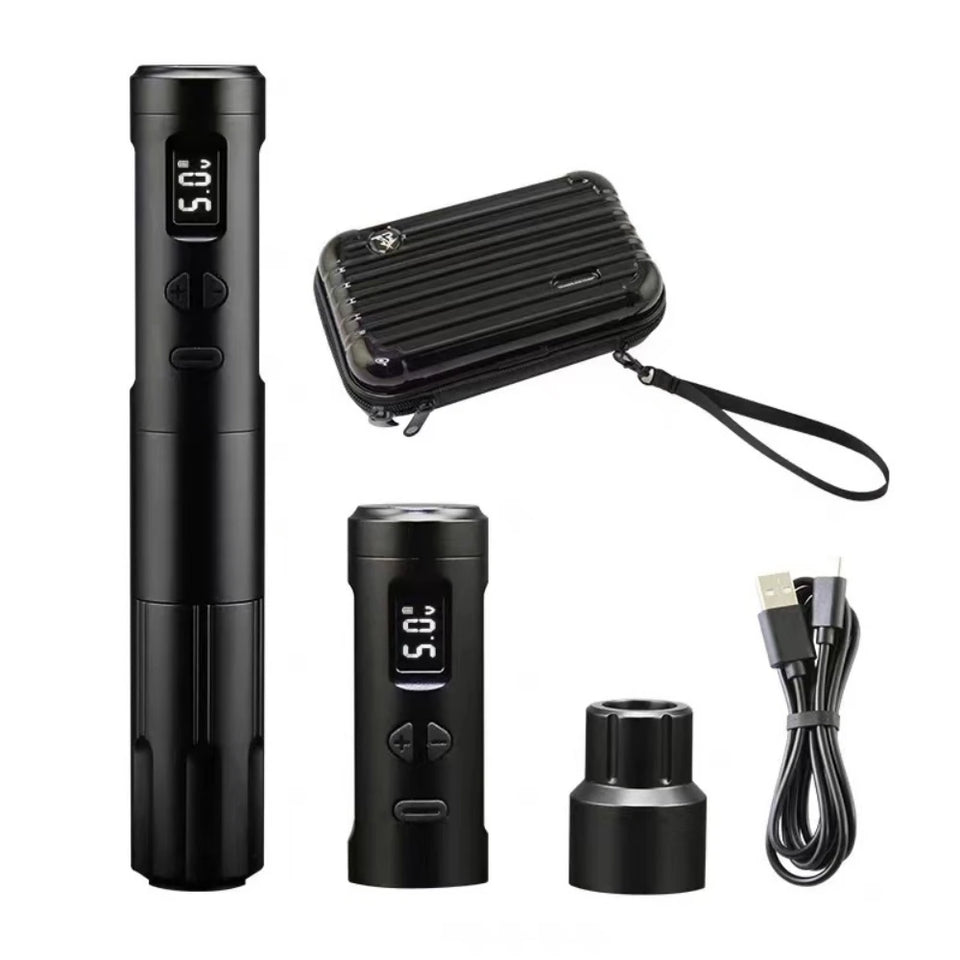 New upgrade K6003 Wireless PMU Tattoo Machine 2.8mm stroke Tattoo Pen With 2 Battery Packs For Eyebrow Permanent Makeup