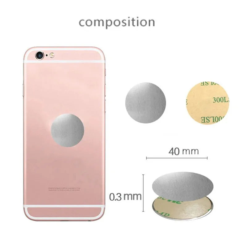 100pcs 10mm 15mm 20mm 25mm 30mm 35mm 40mm Metal Plate disk iron sheet for Magnet Mobile Phone Holder Car Phone Stand holders