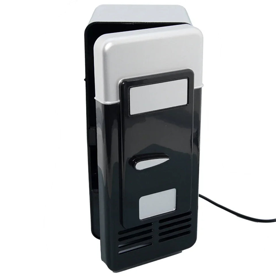 Mini USB Fridge Portable Cooler Beverage Drink Cans Cooler / Warmer Refrigerator for Car Laptop PC Computer Black Red Color 2024