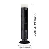 LED Tower Fan Bladeless Tower Fan 90 Degree Oscillating Quiet Portable USB Electric Desk Fan with Light for Home Bedroom Office