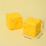 Squishy Cheese Cube Squeeze Toys Soft Butter Cheese Fidget Toy Slow Rebound Push Stress Relief Sensory Toy Christmas Present