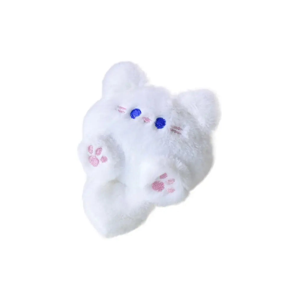Kawaii Plush Brooch Coffee Cat Plush Keychain Soft Stuffed Cute Cat Plush Doll Colorful Ins Animal Plush Key Chain Kid Girls