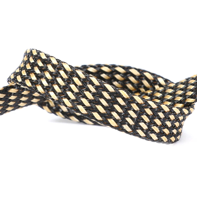 1~50M PET Expandable Cable Sleeve 4mm Tight Braided High Density Hardness Insulate Line Protect Sleeving Wire Wrap Gland Sheath