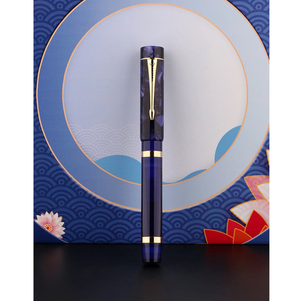 Majohn M700 Resin Fountain Pen EF/F Nib 0.5/0.38mm with A Converter Germany Imported Ink Pen Beautiful Students Gifts