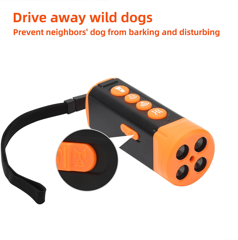 Dog Repeller Training Device Ultrasonic Handheld Anti-barking Deterrent Device Dog Training Device Repel Animals Pets Trainer