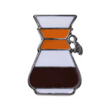 Coffee Maker Enamel Brooch Coffee Bean Grinder Coffee Kettle Cup Bag Barista Badge Punk Lapel Coffee Collection Pin Jewelry Gift