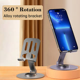 720 Rotate Aluminum Alloy Tablet Holders for iPad Adjustable Folding Lazy Desktop Live Desk Holder Mobile Phone Stand Mount