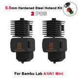 Hotend Kit For Bambu Lab A1/A1 Mini Fast Speed Hot End Assembly 0.2/0.4/0.6/0.8mm Hardened steel Nozzle 3D Printer Part