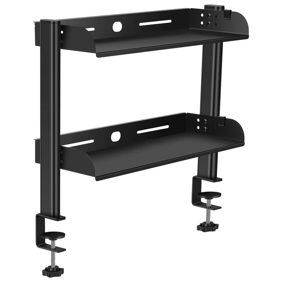 2 Tiers Stainlees Steel Storage rack Clamp-on Desktop Shelf for home storage holder office booksheelf sundries  Organizer