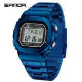 SANDA 2162 Men's Electronic Digital Watch Countdown LED Electronic Night Light Sports Waterproof Men's Electronic Watch