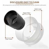Coffee Brewer Cup Detachable Espresso Coffee Filter Cup with Filter Papers Compatible for Hoop Coffee Brewer-A70Z