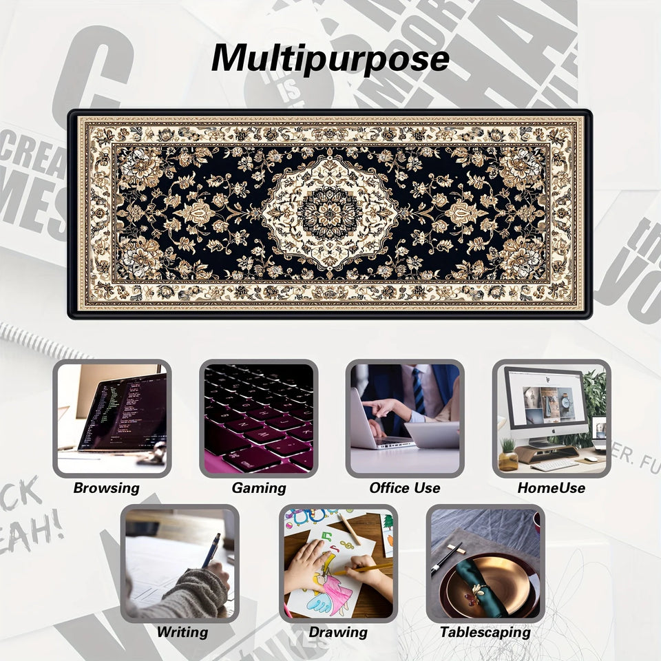 XXL Black Persian mouse pad long table mat floor mat carpet Game Work home desktop accessories Game player office quickly shipp