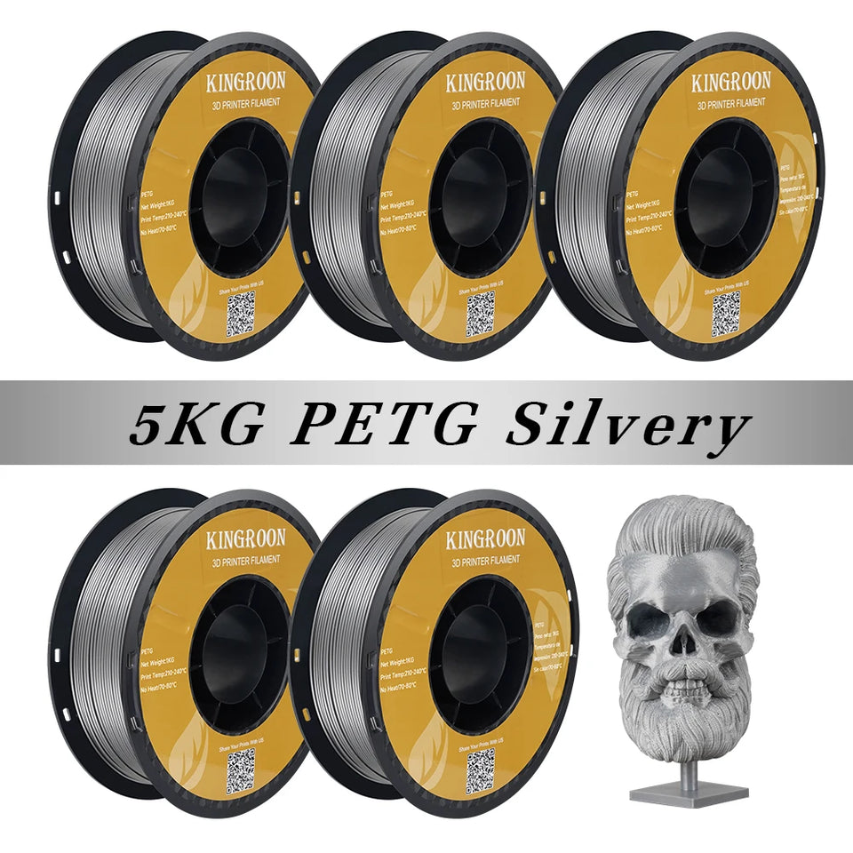 KINGROON 5KG PLA TPU PETG Filament Mix color 1.75mm 3D Printer Plastic No Bubble Spool 3D Printing Materials Wholesales