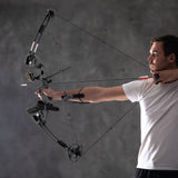 30-55 lbs Compound Bow Adjustable Draw Weight and Length with 3-Pin Sight 12 Arrows Complete Arch Set for Adults Right Hand