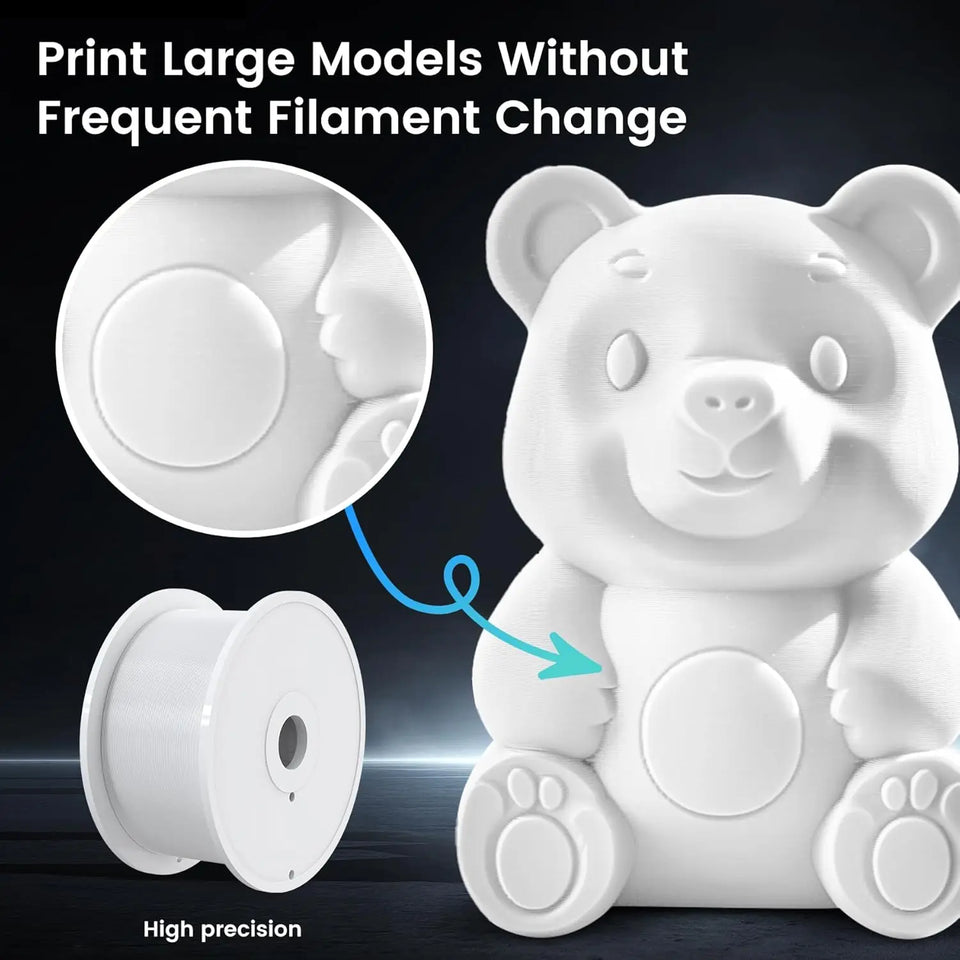 SUNLU 5KG PETG/PLA/PLA PLUS 3D Filament 1.75mm Large Spool Neatly Wound Big Roll Printing Filament for Most FDM 3D Printer