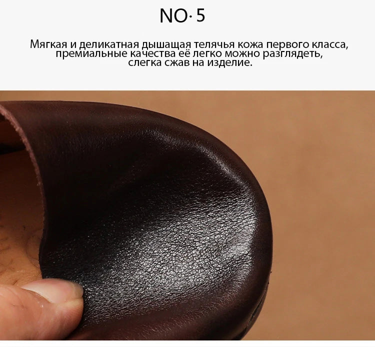 SHOEBOX Retro flat woman loafers new fashion style for spring and autumn 2025, shallow-mouth round-toe genuine leather shoes