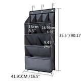 Multi-pockets Wall Storage Bag Large Over Door Hanging Shoe Organiser Behind Doors with 4 Metal Hooks Shoes Rack Storage Bags