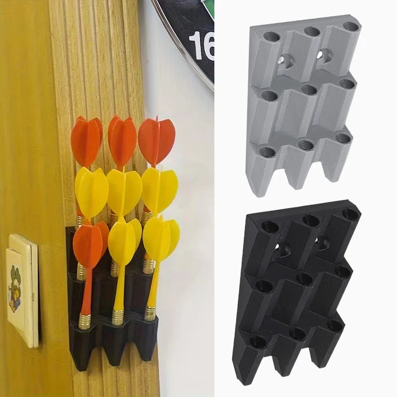 Wall-Mounted Dart Display Bracket Holds Wall Mount Holds 9 Darts Sturdy Polypropylene For Home Game Room Gift For Players