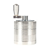 40mm Metal Grinder and Crusher: 4-Layer Hand Crank with Metal Handle - Suitable for Grinding Herbs, Spices, Cinnamon, Ginger