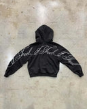 Grey Gothic Retro Pattern Printed Pullover Sweatshirt Men and Women American Hip Hop Fashion Jogger Casual Oversized Streetwear