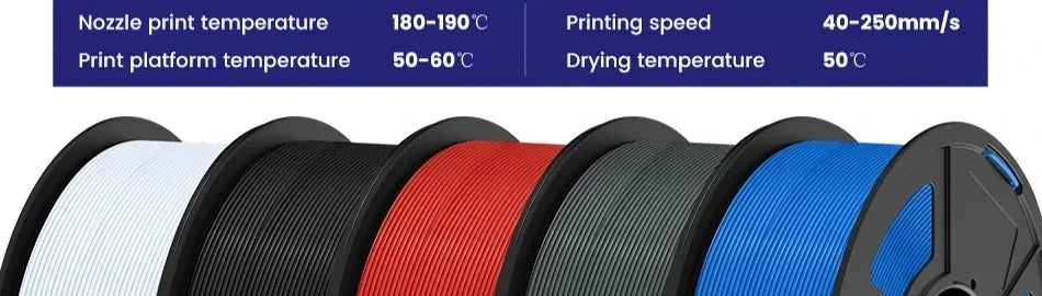 JAYO filaments petg 5Rolls Mixed colors 3D Printer Filament 1.75mm 100% No Bubble FDM 3D Printer Materials DIY Gift 1.1KG/1rolls