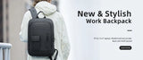 HK Men's Fashion 15.6" Laptop Backpack Waterproof Work Backpacks Teenage Student Charging Travel Shoulder Bag Women's Backpack