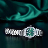 OGEDA 2024 new 40MM square men's quartz watch glass stainless steel waterproof 3Bar luminous C3 reloj hombre watches for men