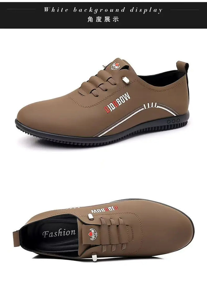 Retro Leather Shoes for Men Summer 2025 New Outdoor Lightweight Men's Loafers British Peas Shoes Men's Moccasins Tenis Masculino