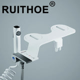 Bidet Attachment Ultra-Slim Toilet Seat Attachment Dual Nozzle Bidet Adjustable Water Pressure Non-Electric Ass Sprayer