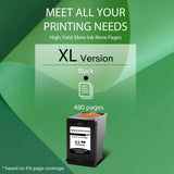 Greencycle 63XL F6U64AN Black Color Ink Cartridge For HP Officejet 3830 3831 3832 4650 All-in-One Printer