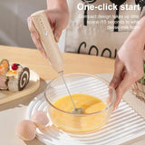 1 electric coffee frother, milk frother, egg beater, handheld 3-speed rechargeable cream maker, 3-speed kitchen mixer