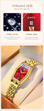 OLEVS Brand Casual Stainless Steel Female Wristwatcch Relogio Feminino Luxury Gold Red Quartz Ladies Watch Fashion Women Watches