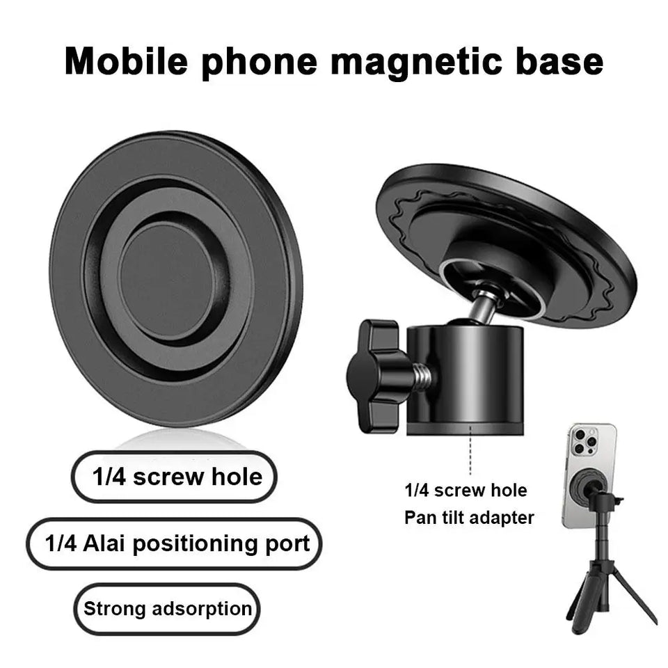 Cellphone Magnetic Base With 1/4 Screw Hole For MagSafe 13 14 15 Pro Phone Stand Magnet Car Phone Holder Accessories