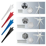 High Strength Carbon Fiber Wind Turbine Blades and 3 5 6 Wheel Hub Accessories, DIY Horizontal Wind Turbine Windmill Assembly