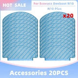 Compatible for Ecovacs Deeboot N10 / N10 Plus Replacement Accessories Parts Main Side Brush Hepa Filter Dust Bag Mop Cloth