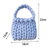 Women Crochet Bag Handbag Woven Chunky Shoulder Bag for Spring Summer,Women Shoulder Bag Handbag Beach Travel Underarm Bag