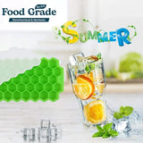 Honeycomb 37-Grid Ice Cube Tray, Silicone DIY Ice Mold (Lid Not Included) for Drinks, Cocktails & Kitchen Use