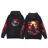 Y2K Anime Hoodies Men Ukiyoe Oversized Loose Vintage Acid Wash Hooded Sweatshirt Women Goth Harajuku Cotton Long Sleeve Pullover