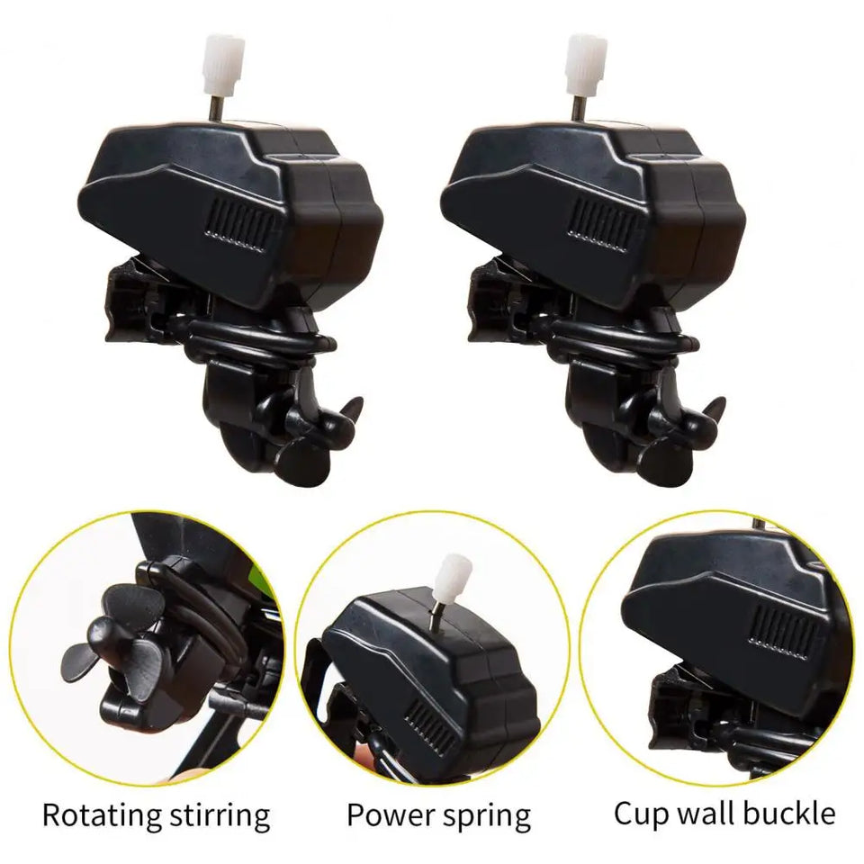 Coffee Drink Mixer Unique Boat Motor Coffee Stirrer with Stainless Steel Clip Propeller for Thorough Mixing Fun for Coffee