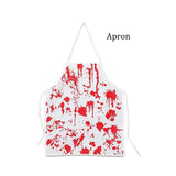 Halloween Blood Apron Set Party Butcher Costume Sharp Knife Horror Kitchen Bloody Scary Dress Up Atmosphere Cosplay Props