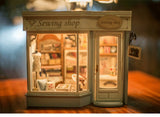 DIY Wooden Dollhouse Casa Miniature With Furniture Kit 3D Irish Cottage Coffee House Assemble Toy for Children Christmas Gifts