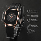 Fashion Rectangle Women Watches Casual Silicone Band Sports Watch Reloj Mujer Girls Clock Gift