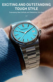 Specht&Sohne New Arrivals Blue Automatic Mechanical Watches For Men 38MM Stainless Steel Waterproof Classic Elegant Watch 50M