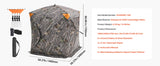 SucceBuy Hunting Blind, 270° See Through Ground Blind, 2-3 Person Pop Up Deer Blind for Hunting with Carrying Bag, Portable Tent