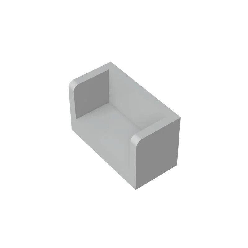 10Pcs 23969 Panel 1X2X1 Rounded Corner 2Sides Building Blocks MOC Accessories Compatible with Brick Children Toys
