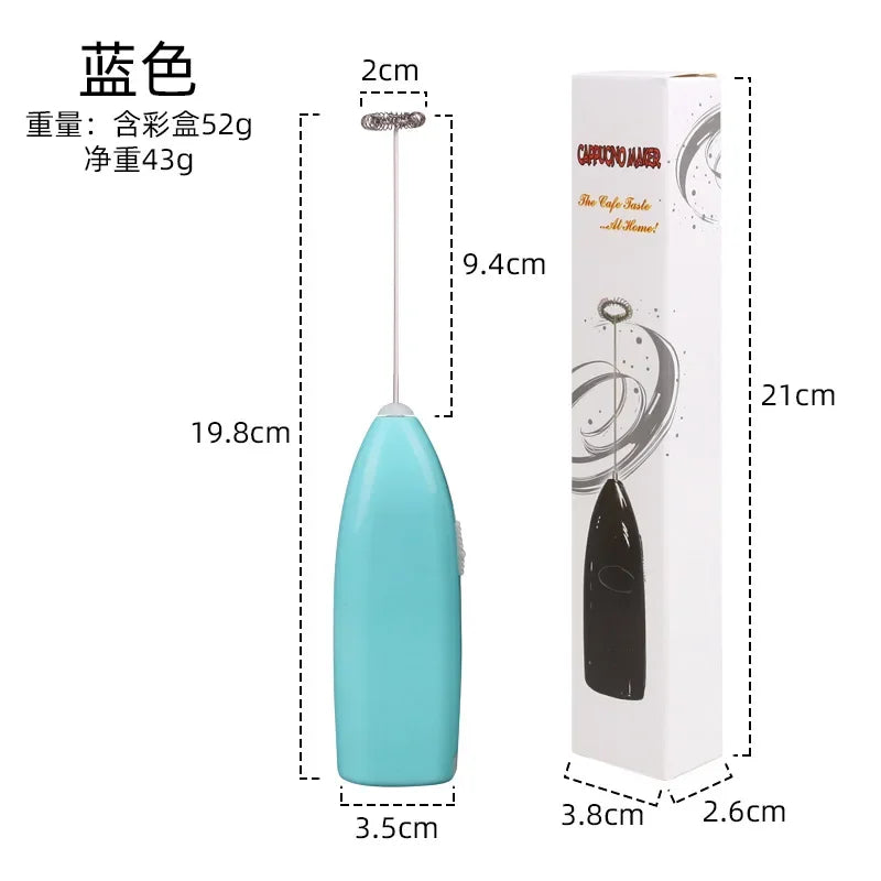 Electric Egg Beater Milk Frother For Coffee Household Kitchen Mini Stainless Steel Coffee Milk Tea Blender